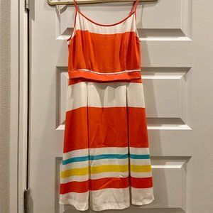 Juicy Couture Red Fiji Striped Silk Dress, size 0